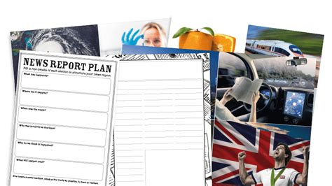 ks newspaper reports effective story planning writing worksheets