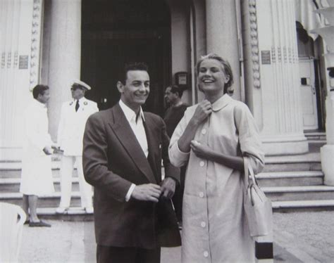 Grace Kelly With A Journalist Outside The Carlton Hotel In
