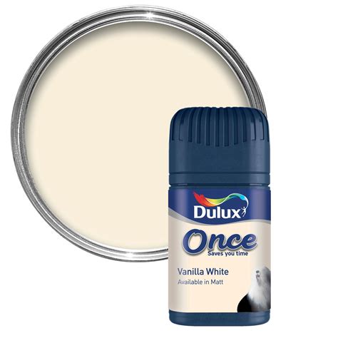 dulux  vanilla white matt emulsion paint  tester pot