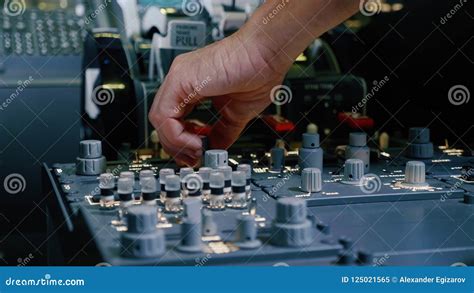 panel  switches   aircraft flight deck pilot controls  aircraft stock image image