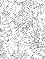 Leaves Pattern Hojas Chenal Mural Jungle Mostera Quilling Audreychenal sketch template