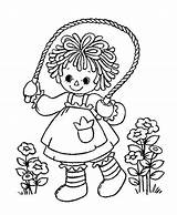 Ann Raggedy Coloring Andy Pages Rope Playing Netart Book Books Colouring Color Vintage Drawings Embroidery Patterns Choose Board sketch template