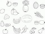 Coloring Fruits sketch template