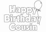 Coloring Birthday Pages Happy Cousin Printable Cards Colouring Card Kids Wishes Choose Board Coloringpage Eu Teacher Balloon Birthdays sketch template