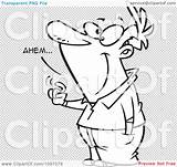 Tapping Annoying Outlined Ahem Sound Making Illustration Man Royalty Clipart Vector Toonaday sketch template