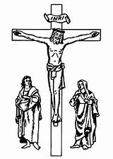 Three Crosses Coloring Pages Jesus Clipart Sacrifice Friday Good Getdrawings Drawing Pray Batch sketch template