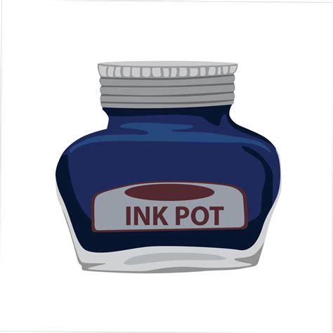 ink pot color clipart vector illustration design  vector art