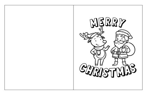 merry christmas card coloring page  print  color