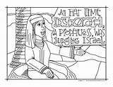 Prophetess Judges Religions Coloringpages101 Judge Israel sketch template