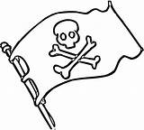 Pirate Flag Coloring Pages Clip Clipart Skull Jolly Roger Drawing Printable Easy Bones Pirates Imagixs Flags Print Cliparts Kids Halloween sketch template