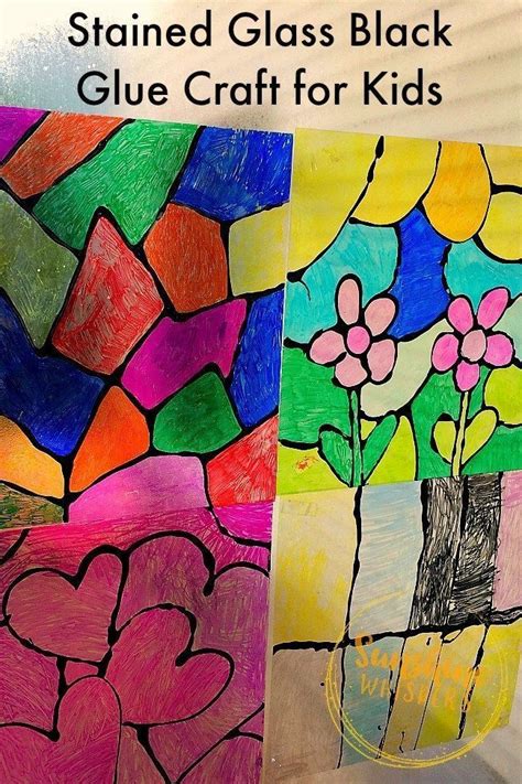 Make Stained Glass Windows With Black Glue And Sharpies Arts And