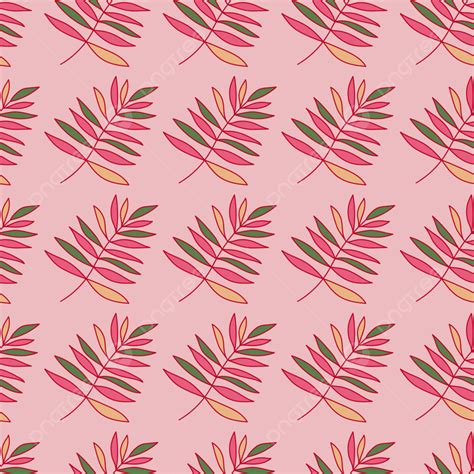 abstract outline tropical palm leaves seamless pattern background leaf