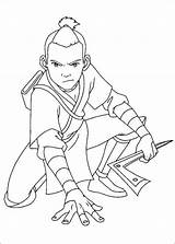 Coloring Avatar Pages Airbender Last sketch template