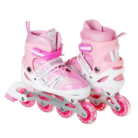 kids rollerblades adjustable light  inline skates  girls boys