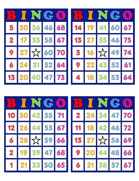 bingo cards         page instant
