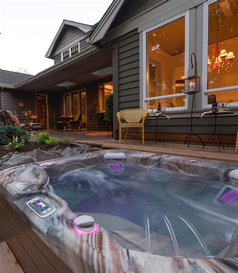 spa off the back deck perfect