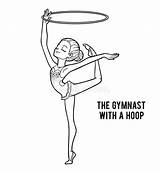 Ginnasta Gymnast Cerchio Libro Hoop Turner Malbuch Einem Cerceau Cerchi Gymnaste Nastro Juggling Vitalcom sketch template