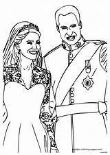 Pages Coloring Kate William Royal Wedding Print Browser Window sketch template