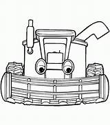 Coloring Pages Combine Popular Tractor sketch template