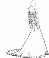 Coloring Pages Dress Dresses Prom Barbie Outfit Pretty Drawing Elegant Color Getcolorings Getdrawings Colorings Printable sketch template