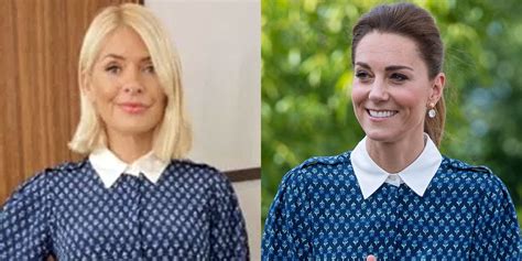 kate middleton wears same blue dress as holly willoughby