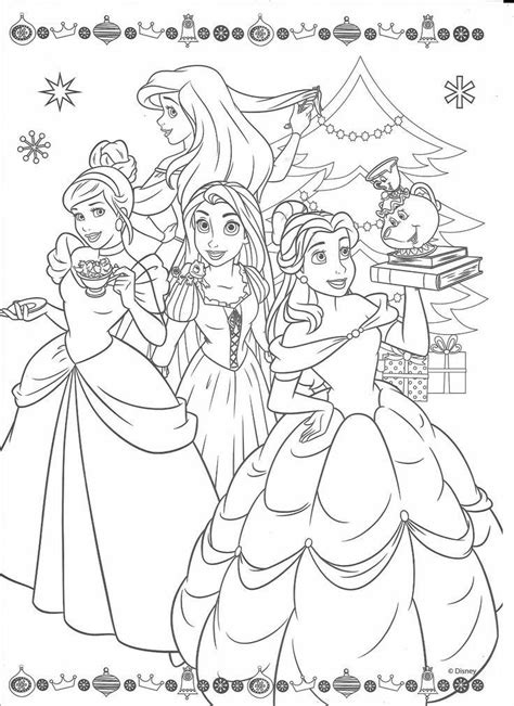 disney princess christmas coloring pages warehouse  ideas