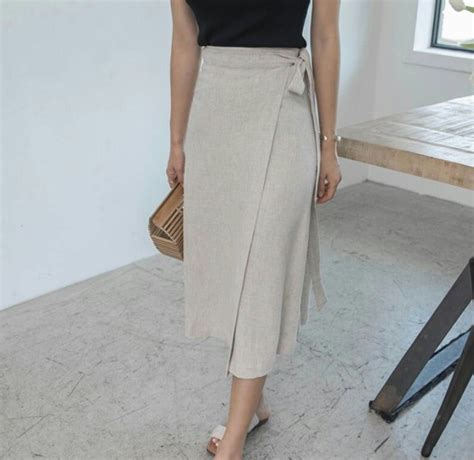 long wrap skirt outfit beige skirt outfit pencil skirt outfits casual