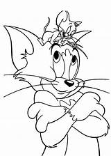 Tom Coloring Pages Clipart Jerry Cartoon Library Clip Cats sketch template
