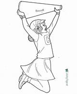 Cheerleader Coloring Pages Below Printable Click sketch template