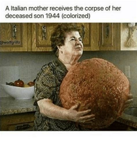 a italian mother receives the corpse of her deceased son