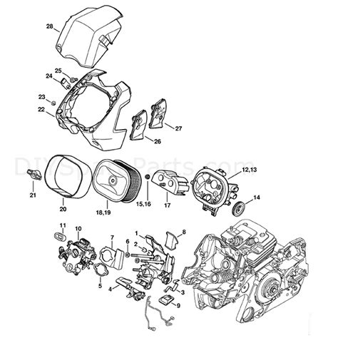 stihl ms  chainsaw ms rz parts diagram carburetor bracket