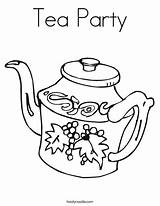 Coloring Tea Party Teapot Print Twisty Noodle sketch template