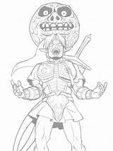 Link Zelda Mask Majora Deity Fierce Legend Drawing Getdrawings sketch template