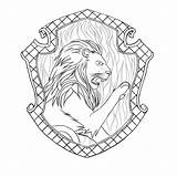 Gryffindor Crest Potter Harry Coloring Hogwarts Ravenclaw Pages Drawing House Slytherin Houses Pottermore Ausmalbilder Hufflepuff Template Printable Print Wappen Badge sketch template