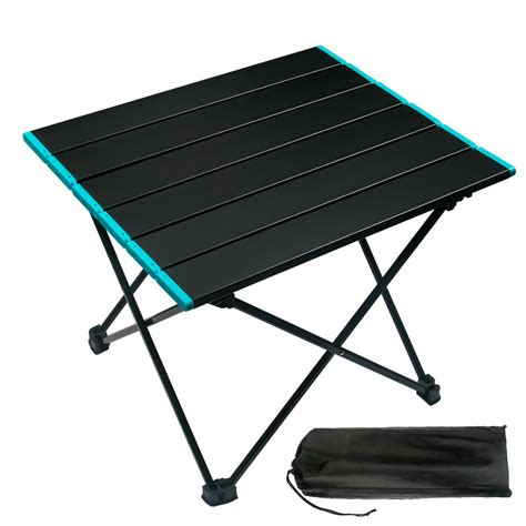 folding camping table portable camping side tables  aluminum table top  carrying bag