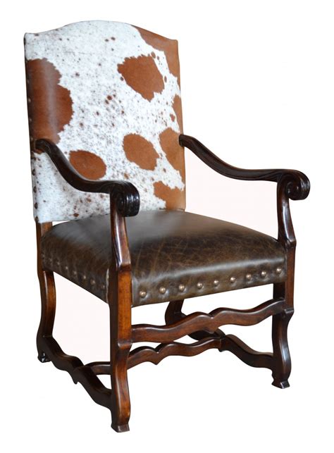 classic cowhide arm chair brown john proffitt