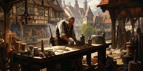medieval craftsmanship tools techniques  trades