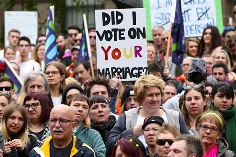 thousands rally for gay marriage in australia ahead of
