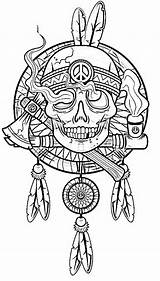 Coloring Skull Adult Pages sketch template
