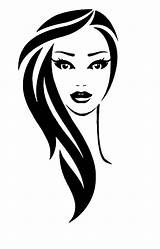 Stencil Stencils Face Silhouette Woman Faces Hair Drawing Female Adults Patterns Cut Choose Board Young Templates Visit Draw Pretty Xx sketch template