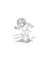 Ice Coloring Moving Boy Skating Outdoor sketch template