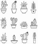 Coloring Succulent Cactus Pages Books Adult Succulents Plant Cleverpedia Colouring Cactuses Pots Choisir Tableau Un Dessin Journal sketch template