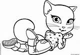 Tom Talking Coloring Pages Cat Angela Print Search Again Bar Case Looking Don Use Find sketch template