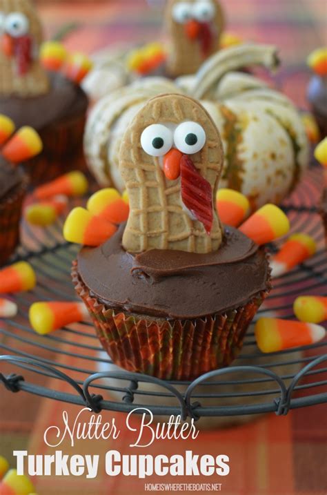 keep calm and gobble on nutter butter turkey cupcakes home is where