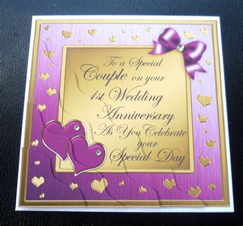 special couple st wedding anniversary card  colours ebay