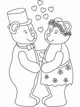 Marry Coloring Weddings Pages Kids Trouwen Bruiloft Fun sketch template