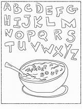 Coloring Pages Abc Alphabet Soup Kids Printable Print Worksheets Clipart Color Coloringhome Getcolorings Library Popular Bestcoloringpagesforkids Comments Line sketch template
