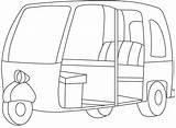 Rickshaw Auto Coloring Pages Kids Drawing Clip Sheets Clipart Theft Grand Color Drawings Printable India Sketch Transport Bestcoloringpages Vehicles Print sketch template