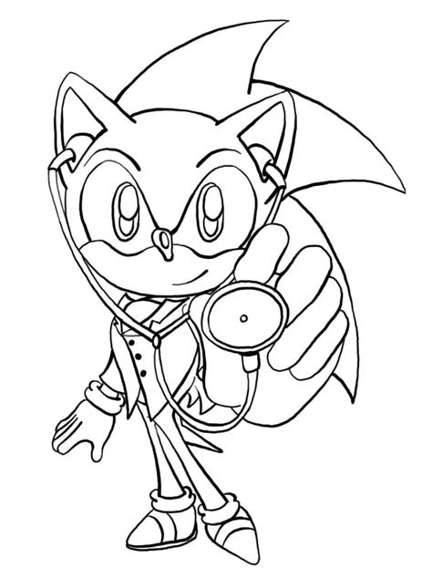 doctor sonic coloring page  printable coloring pages  kids