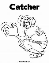 Catcher Baseball sketch template